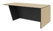 Bureau KHEOPS avec pied droit à droite - L200 - plateau imitation chêne clair - structure carbone