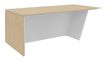 Bureau KHEOPS avec pied droit à gauche - L200 - plateau imitation chêne clair - structure blanc perle