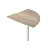 Angle de liaison à 90° pour Bureau Trend - pied blanc - plateau imitation chêne canadien