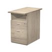 Caisson hauteur bureau Trend - L43xP80xH72 cm - 2 tiroirs + 1 niche - imitation chêne canadien