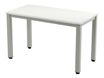 Rocada Executive - Mesa - rectangular - blanco - gris, RAL 9006 base