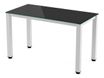 Rocada Executive - Mesa - rectangular - negro - blanco base