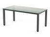 Rocada Executive - Mesa - rectangular - transparente - antracita, RAL 7015 base