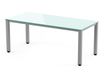 Rocada Executive - Mesa - rectangular - blanco - aluminio base