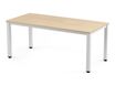 Rocada Executive - Mesa - rectangular - verde haya - blanco, RAL 9003 base