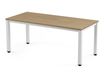 Rocada Executive - Mesa - rectangular - roble - blanco, RAL 9003 base