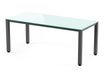 Rocada Executive - Mesa - rectangular - blanco - antracita base