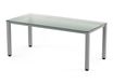 Rocada Executive - Mesa - rectangular - translúcido - gris, RAL 9006 base