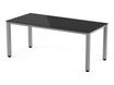 Rocada Executive - Mesa - rectangular - negro - gris, RAL 9006 base