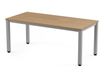 Rocada Executive - Mesa - rectangular - roble - aluminio base