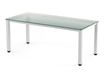 Rocada Executive - Mesa - rectangular - translúcido - blanco base