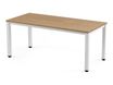 Rocada Executive - Mesa - rectangular - roble - blanco base
