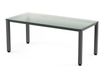 Rocada Executive - Mesa - rectangular - transparente - antracita, RAL 7015 base