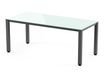 Rocada Executive - Mesa - rectangular - blanco - RAL 7015, antracita base