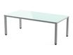 Rocada Executive - Mesa - rectangular - blanco - aluminio base