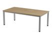 Rocada Executive - Mesa - rectangular - roble - gris, RAL 9006 base