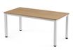 Rocada Executive - Mesa - rectangular - roble - blanco base