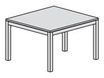Rocada Executive - Mesa - cuadrado - translúcido - aluminio base