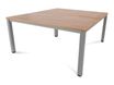 Rocada Executive - Mesa - rectangular - roble - aluminio base