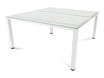 Rocada Executive - Mesa - rectangular - translúcido - blanco, RAL 9003 base