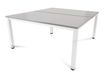 Rocada Executive - Mesa - rectangular - gris - blanco base