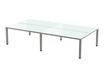 Rocada Executive - Mesa - rectangular - blanco - gris, RAL 9006 base