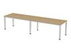Rocada Executive - Mesa - rectangular - roble - blanco, RAL 9003 base