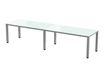 Rocada Executive - Mesa - rectangular - blanco - aluminio base
