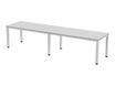 Rocada Executive - Mesa - rectangular - gris - blanco base