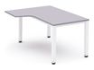 Rocada Executive - Mesa - forma de L (izquierdo) - gris - blanco base