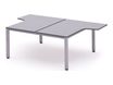 Rocada Executive - Mesa - con forma de L - gris - gris, RAL 9006 base