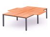 Rocada Executive - Mesa - con forma de L - roble - antracita base
