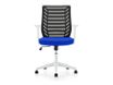 rocada Ergoline - Silla - tarea - reposabrazos - forma de T - inclinación - giratorio - polímero - blanco, azul
