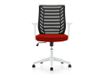 rocada Ergoline - Silla - tarea - reposabrazos - forma de T - inclinación - giratorio - polímero - blanco, rojo