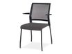 rocada Ergoline - Silla - visitante - reposabrazos - metal - gris, negro epoxy
