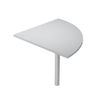 Angle de liaison à 90° pour Bureau Trend - pied alu - plateau gris