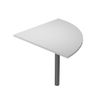 Angle de liaison à 90° pour Bureau Trend - pied anthacite - plateau gris