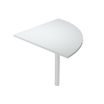 Angle de liaison à 90° pour Bureau Trend - pied effet chromé - plateau blanc
