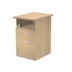 Caisson hauteur bureau Trend - L43xP60xH72 cm - 2 tiroirs dont 1 DS + 1 niche - imitation chêne
