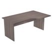 Bureau compact Trend - L160 cm - retour à droite - pieds panneaux - plateau imitation frêne toscan - (pied de renfort obligatoire à rajouter - non inclus)