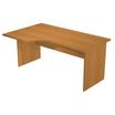Bureau compact Trend - L160 cm - retour à gauche - pieds panneaux - plateau imitation aulne