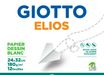 Giotto - Pochette papier à dessin - 12 feuilles - 24 x 32 cm - 180 gr - blanc
