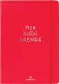 Bullet Agenda - 1 semaine sur 2 pages - 15 x 21 cm - rouge - Oberthur