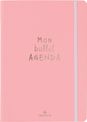 Bullet Agenda - 1 semaine sur 2 pages - 15 x 21 cm - rose pale - Oberthur