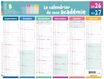 Calendrier de mon académie - Zone B - 6 mois par face - 32 x 42 cm - Oberthur