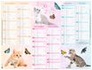 Calendrier Chaton - 6 mois par face - 55 x 43 cm - Oberthur