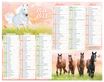 Calendrier Cheval - 6 mois par face - 21 x 26,5 cm - Oberthur