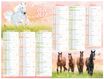Calendrier Cheval - 6 mois par face - 32 x 42 cm - Oberthur
