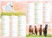 Calendrier Cheval - 6 mois par face - 55 x 40,5 cm - Oberthur
