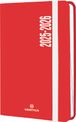 Agenda à élastique Alabama - 1 jour par page - 12,5 x 17,5 cm - rouge - Oberthur